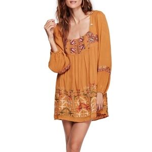 Free People Rhiannon Embroidered Babydoll Dress